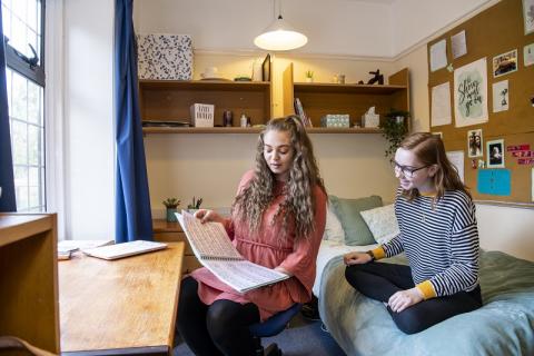 Students socialising in Southampton accommodation